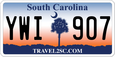 SC license plate YWI907