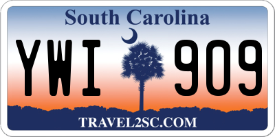 SC license plate YWI909