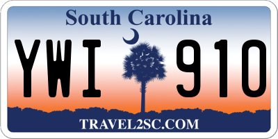 SC license plate YWI910