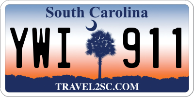 SC license plate YWI911