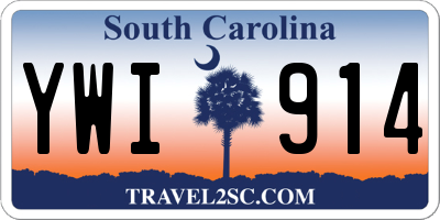 SC license plate YWI914