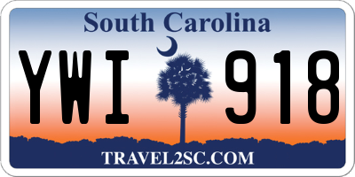 SC license plate YWI918
