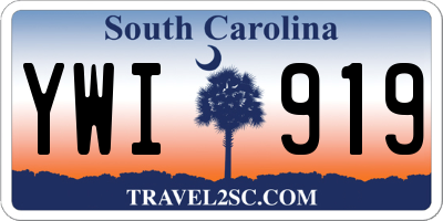 SC license plate YWI919