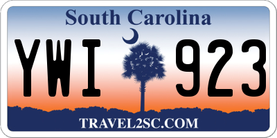 SC license plate YWI923