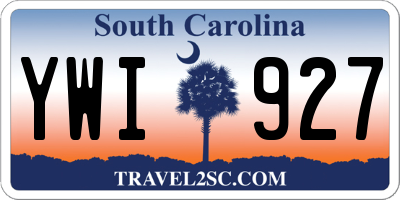 SC license plate YWI927