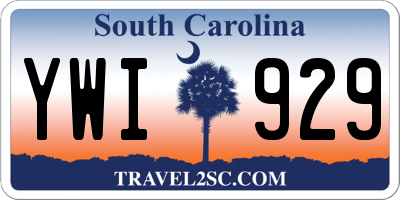 SC license plate YWI929
