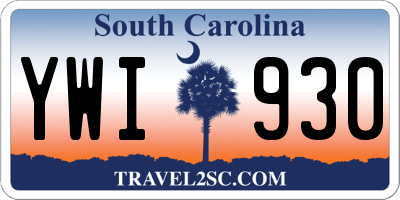 SC license plate YWI930