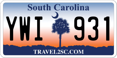 SC license plate YWI931