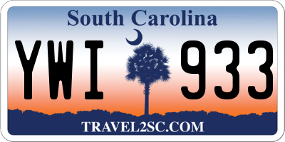 SC license plate YWI933