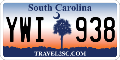 SC license plate YWI938