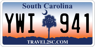 SC license plate YWI941