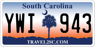 SC license plate YWI943