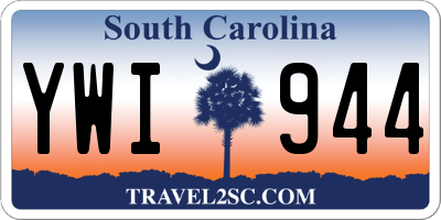 SC license plate YWI944