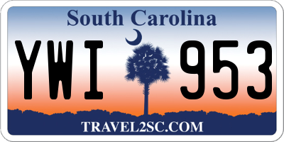 SC license plate YWI953