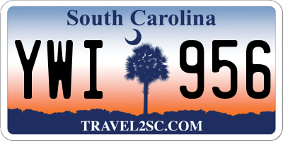 SC license plate YWI956