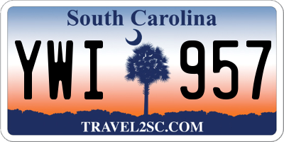 SC license plate YWI957