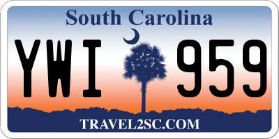SC license plate YWI959