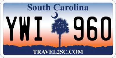 SC license plate YWI960