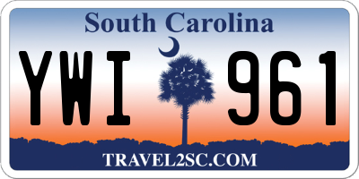 SC license plate YWI961