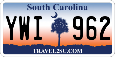 SC license plate YWI962