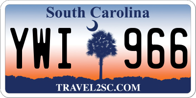 SC license plate YWI966