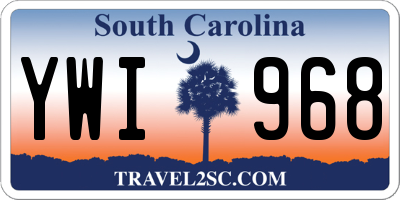SC license plate YWI968