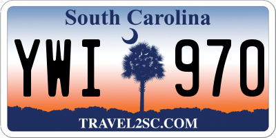 SC license plate YWI970