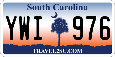 SC license plate YWI976