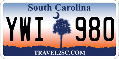 SC license plate YWI980