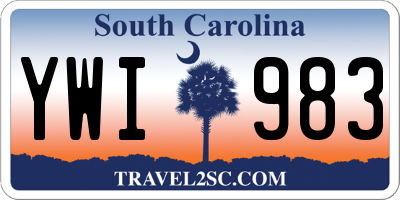 SC license plate YWI983