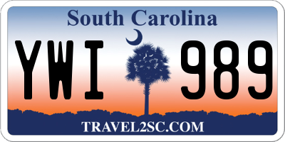 SC license plate YWI989