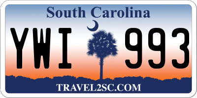 SC license plate YWI993