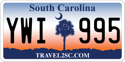 SC license plate YWI995