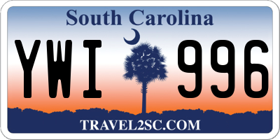 SC license plate YWI996