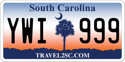 SC license plate YWI999