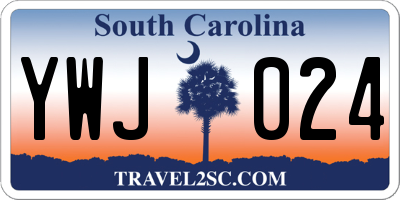 SC license plate YWJ024