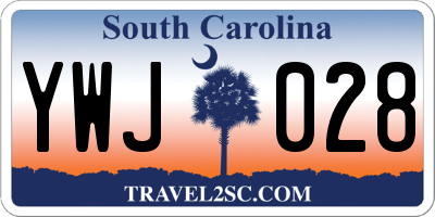 SC license plate YWJ028