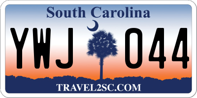 SC license plate YWJ044