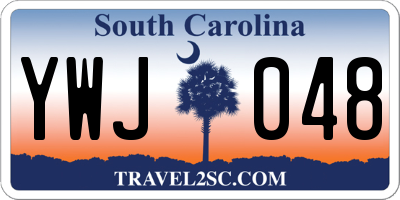 SC license plate YWJ048