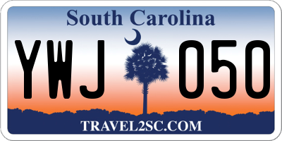 SC license plate YWJ050