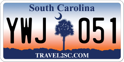 SC license plate YWJ051