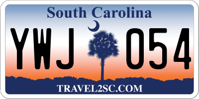 SC license plate YWJ054