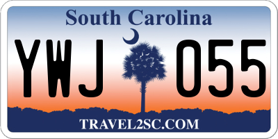 SC license plate YWJ055