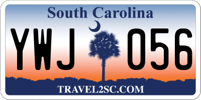 SC license plate YWJ056