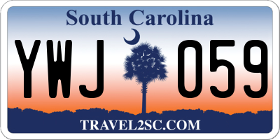 SC license plate YWJ059