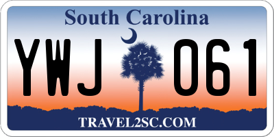 SC license plate YWJ061