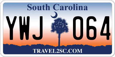 SC license plate YWJ064