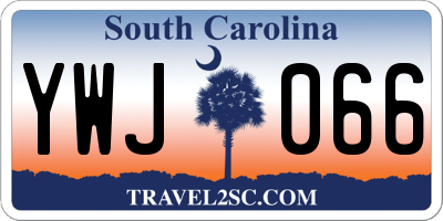 SC license plate YWJ066