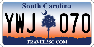 SC license plate YWJ070