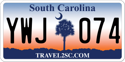 SC license plate YWJ074
